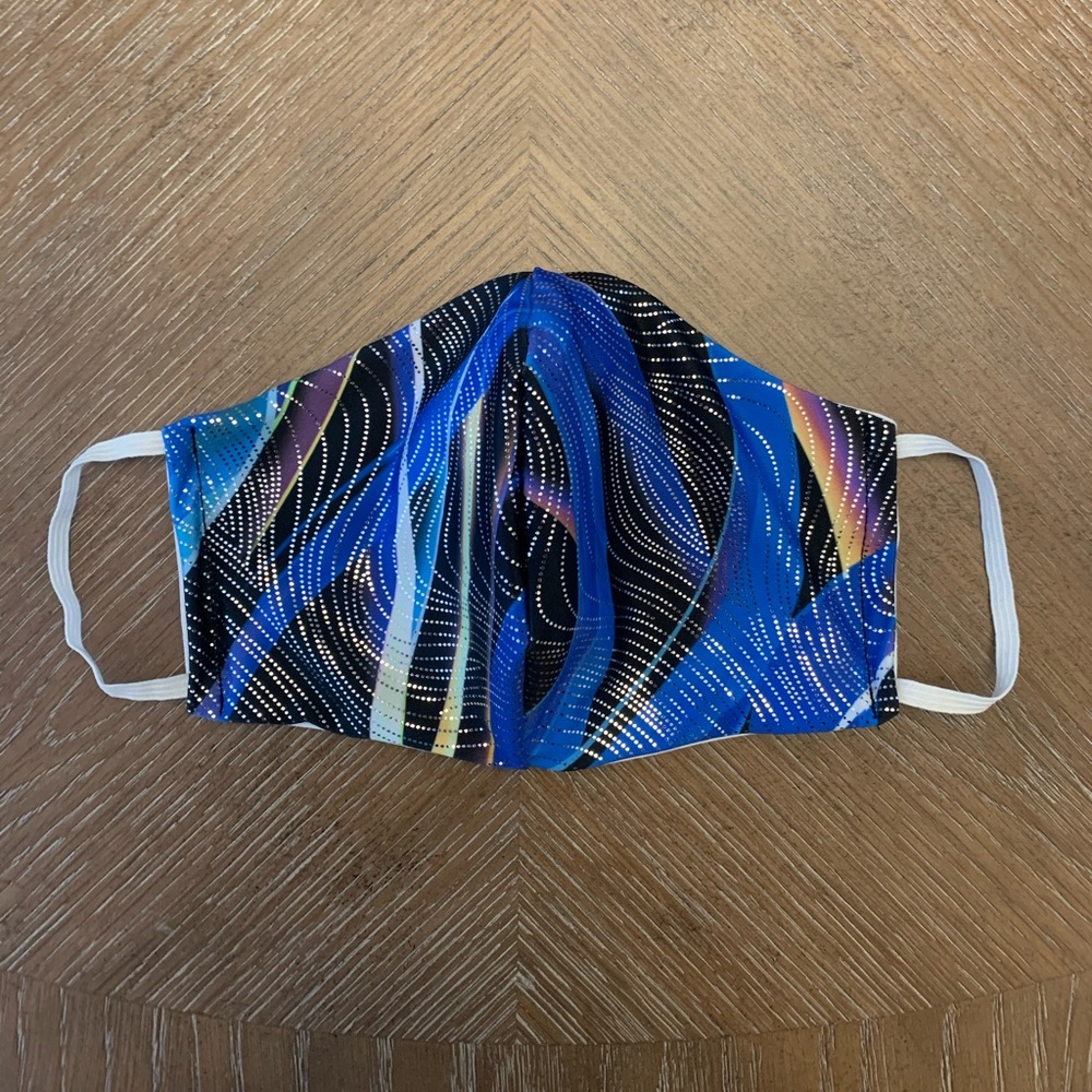 Blue Swirl face mask